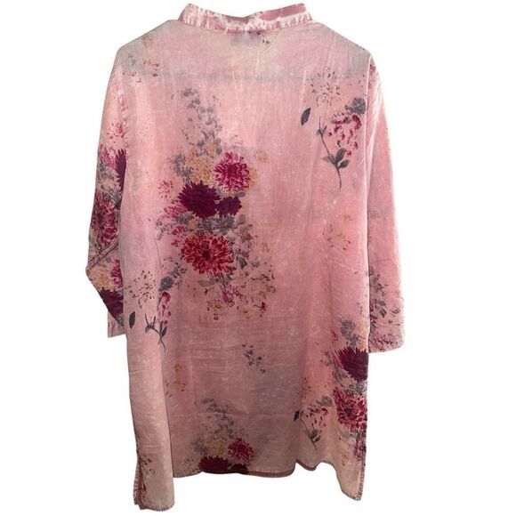 Vintage Goa Embroidered 100% Cotton Flowy Top Sz 2X - Picture 2 of 7